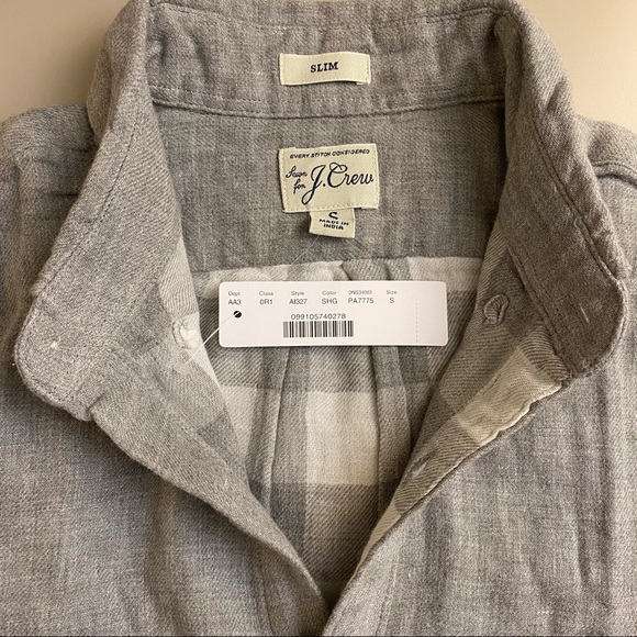 J. Crew Men's Small Slim Fit Double Weave Shirt - Picture 4 of 9